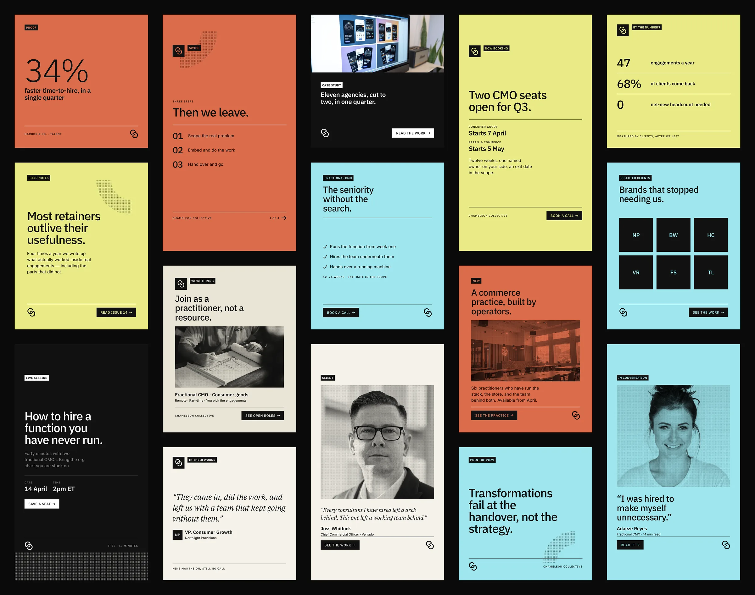 Social, email and campaign assets across every format.